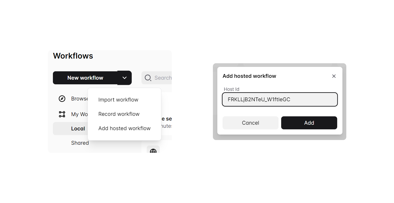 add hosted workflow