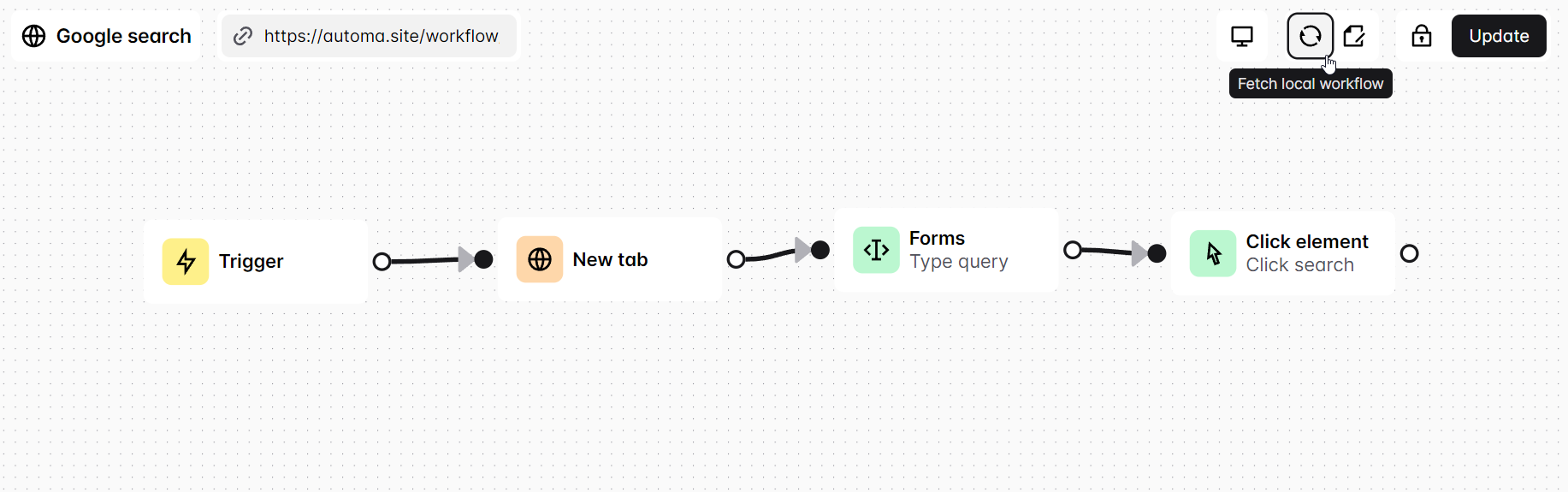 Fetch local workflow